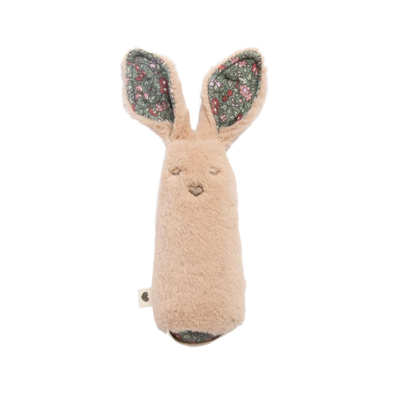 BIBS X Liberty kenguru csörgő Kamilla (Fenyőzöld)
