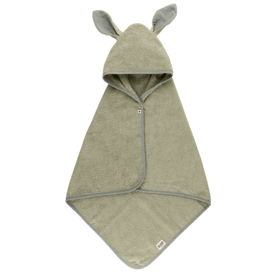 BIBS kapucnis törölköző - zsálya