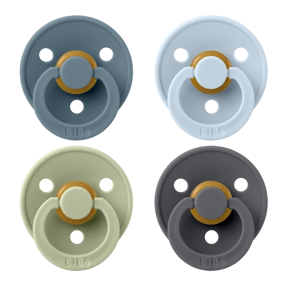 BIBS Colour 4-es szett (Páva/Zsálya/Pasztellkék/Grafit), 0-6 hó